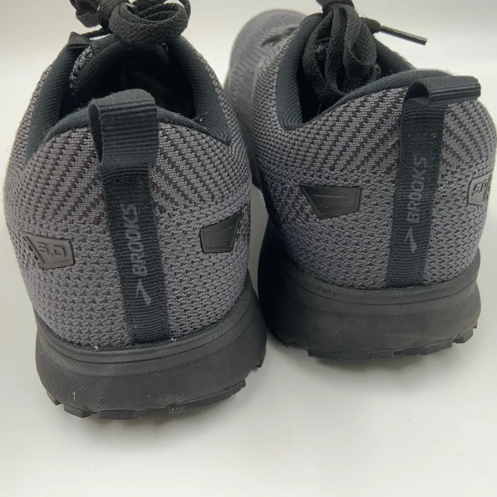 Brooks Revel 5 Mens Running Shoes Black Ebony Knit Athletic Sneakers 1103741D058